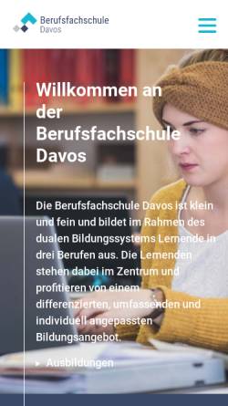 Vorschau der mobilen Webseite www.berufsschuledavos.ch, Berufsschule der Landschaft Davos
