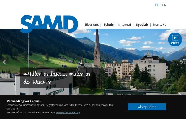 Vorschau von www.samd.ch, Schweizerische Alpine Mittelschule Davos SAMD