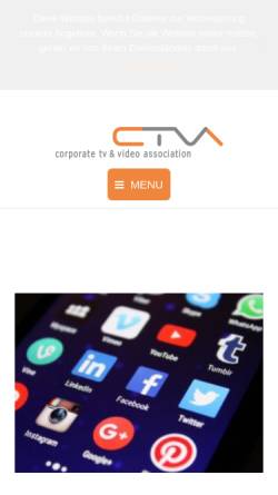 Vorschau der mobilen Webseite www.ctva.de, Corporate TV Association (CTVA) e.V.