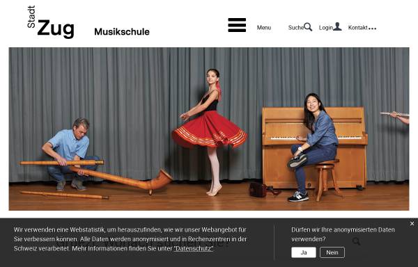 Vorschau von www.musikschulezug.ch, Musikschule der Stadt Zug