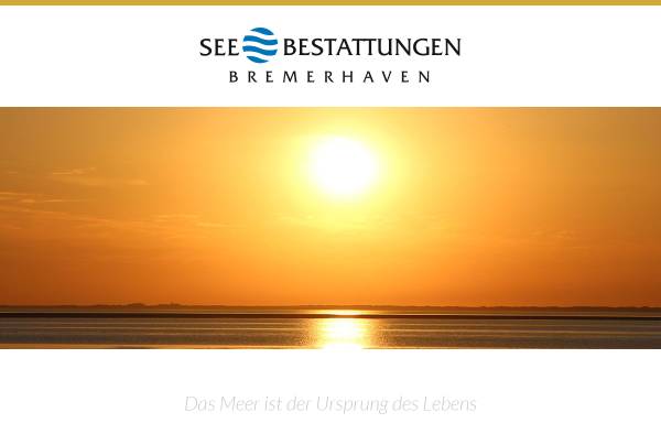 Vorschau von www.seebestattungen-bremerhaven.de, Seebestattungen Bremerhaven GmbH
