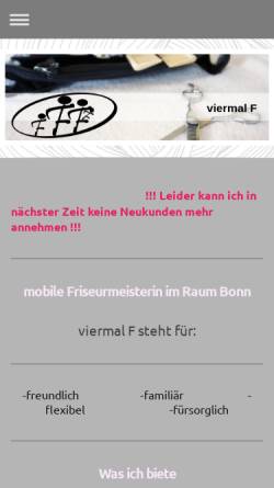 Vorschau der mobilen Webseite viermal-f.de, viermal F Simone Dolf