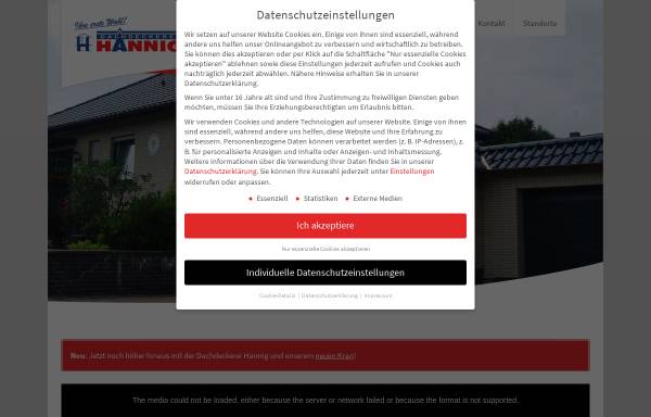 Vorschau von www.dachdeckerei-hannig.de, Dachdeckerei Hannig GmbH
