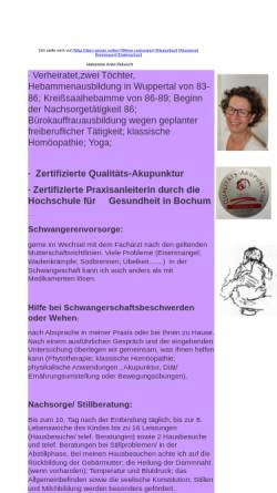 Vorschau der mobilen Webseite www.hebamme-anke-pakusch.de, Anke Pakusch, Hebamme
