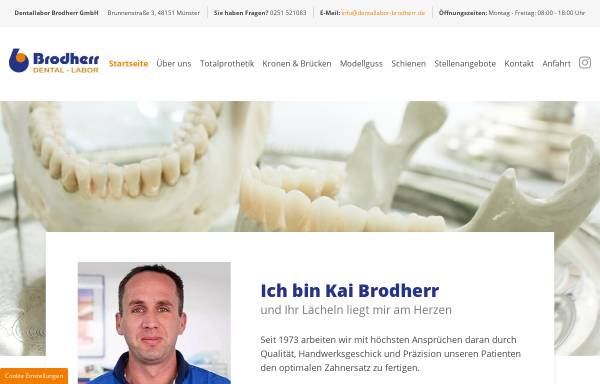 Vorschau von www.dentallabor-brodherr.de, Dentallabor Brodherr GmbH