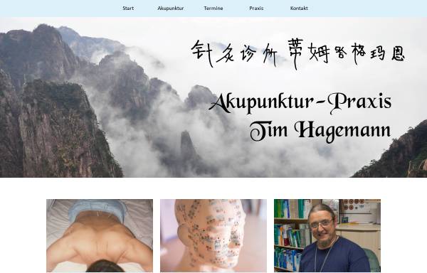 Tim Hagemann, Akupunktur-Praxis