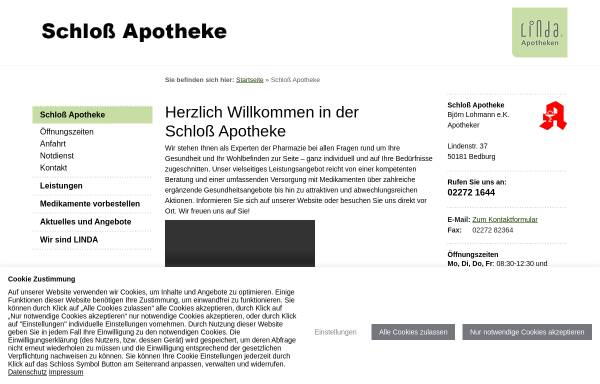 Vorschau von www.apotheke-bedburg.de, Schloß Apotheke