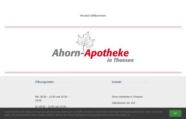 Vorschau von www.ahorn-apotheke-bielefeld.de, Ahorn-Apotheke