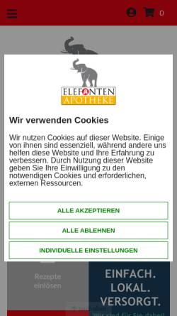 Vorschau der mobilen Webseite www.elefanten-apotheke-bielefeld.de, Elefanten-Apotheke
