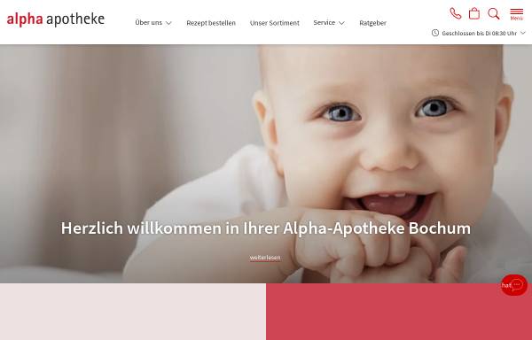 Vorschau von www.alpha-apotheke-bochum.de, Alpha Apotheke