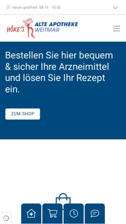 Vorschau der mobilen Webseite alte-apotheke-bochum.de, Alte Apotheke Weitmar & Sanitätshaus
