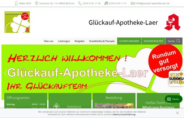 Vorschau von www.glueckauf-apotheke-laer.de, Glückauf Apotheke