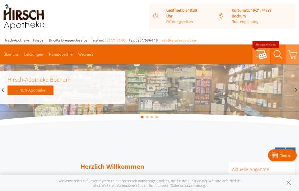 Vorschau von www.hirsch-apo-bo.de, Hirsch-Apotheke