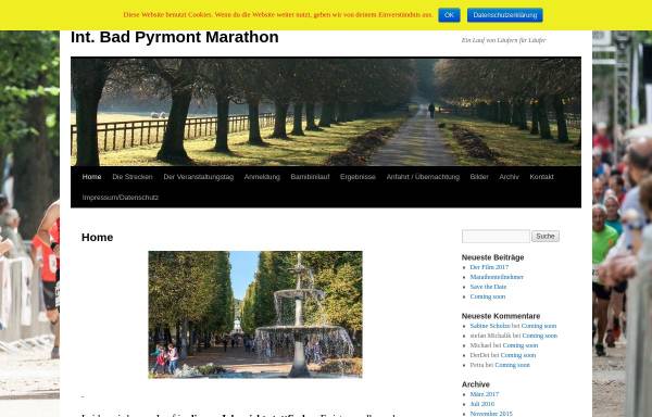 Vorschau von www.badpyrmont-marathon.de, Int. Bad Pyrmont Marathon