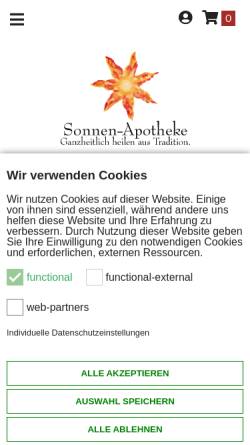 Vorschau der mobilen Webseite www.sonnen-apo.info, Sonnen-Apotheke