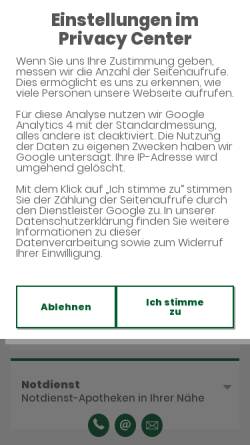 Vorschau der mobilen Webseite www.ellerhof-apotheke-bonn.de, Ellerhof Apotheke