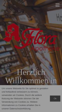 Vorschau der mobilen Webseite flora-apotheke-bonn.de, Flora Apotheke Bonn