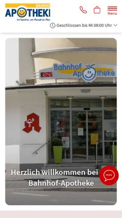 Vorschau der mobilen Webseite www.meine-bahnhof-apotheke.de, Bahnhof-Apotheke Detmold
