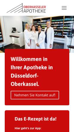 Vorschau der mobilen Webseite www.oberkasseler-apotheke.de, Oberkassler Apotheke