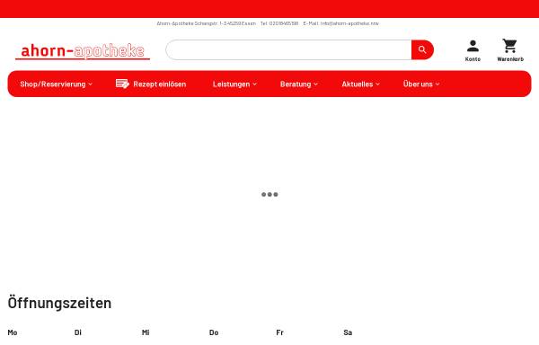 Vorschau von www.ahorn-essen.de, Ahorn-Apotheke und Sanitätshaus Hildebrandt