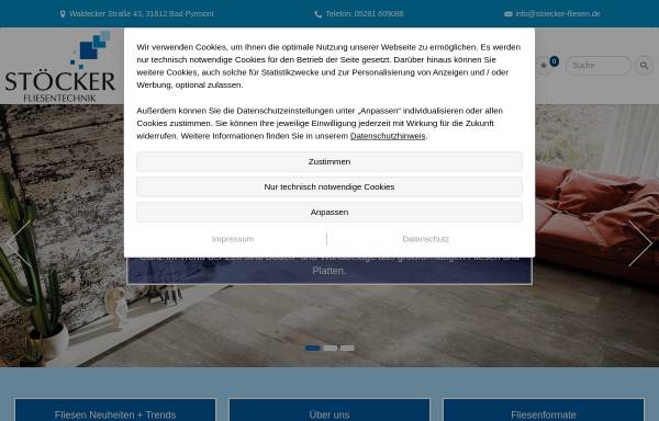 Vorschau von www.stoecker-fliesen.de, Stöcker Fliesentechnik