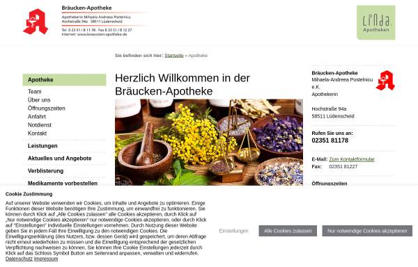 Vorschau von braeucken-apotheke.de, Braeucken-Apotheke