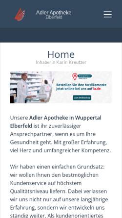 Vorschau der mobilen Webseite www.adler-apotheke-wuppertal.de, Adler Apotheke