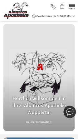 Vorschau der mobilen Webseite www.albatros-apotheke-wuppertal.de, Albatros Apotheke