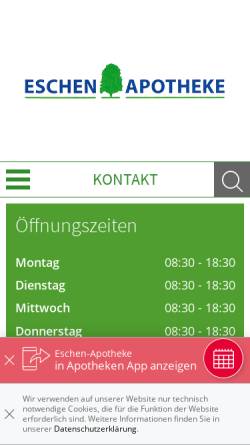 Vorschau der mobilen Webseite www.eschen-apotheke.de, Eschen-Apotheke