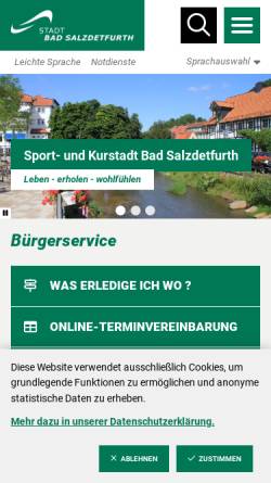 Vorschau der mobilen Webseite www.bad-salzdetfurth.de, Bad Salzdetfurth