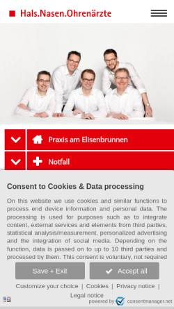 Vorschau der mobilen Webseite www.hno-gemeinsam.de, Dr. Pult, Dr. Krückels & Dr. Jürgens, HNO-Gemeinschaftspraxis