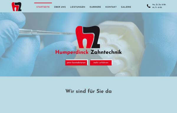 Vorschau von www.humperdinck-zahntechnik.de, Humperdinck Zahntechnik GmbH & Co. KG
