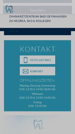 Vorschau der mobilen Webseite www.zahnarzt-puettmann.de, Dr. Michael Püttmann, Zahnarztpraxis