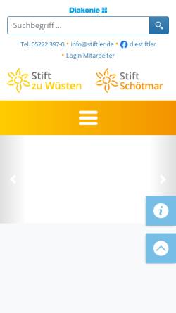 Vorschau der mobilen Webseite www.ev-stift.de, Evangelisches Stift zu Wüsten