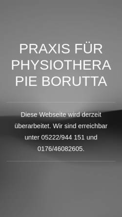 Vorschau der mobilen Webseite www.praxis-borutta.de, Karina und Jan Borutta, Physiotherapiepraxis