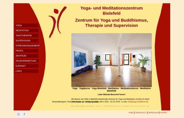Vorschau von www.yoga-meditieren.de, Yoga- und Meditationsraum Bielefeld