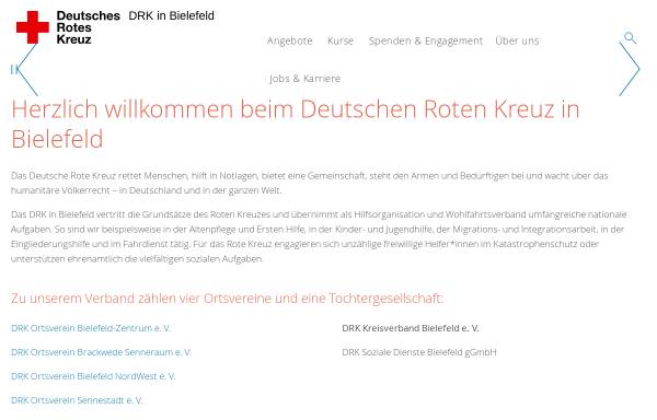 Vorschau von www.sozialedienste.drk.de, DRK Bielefeld Soziale Dienste gGmbH