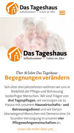 Vorschau der mobilen Webseite www.tageshaus-bielefeld.de, Das Tageshaus gGmbH