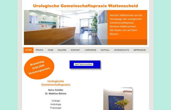 Vorschau von www.uro-online.de, Heico Schäfer und Matthias Böhme-Fachärzte für Urologie
