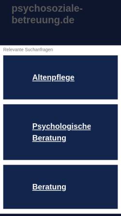 Vorschau der mobilen Webseite www.psychosoziale-betreuung.de, Verein für psychosoziale Betreuung Bochum e.V.