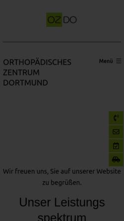 Vorschau der mobilen Webseite www.orthopaeden-dortmund.de, Orthopädiepraxis Kühn/Grahl/Schildhauer