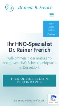 Vorschau der mobilen Webseite drfrerich.de, Frerich, Dr. Rainer