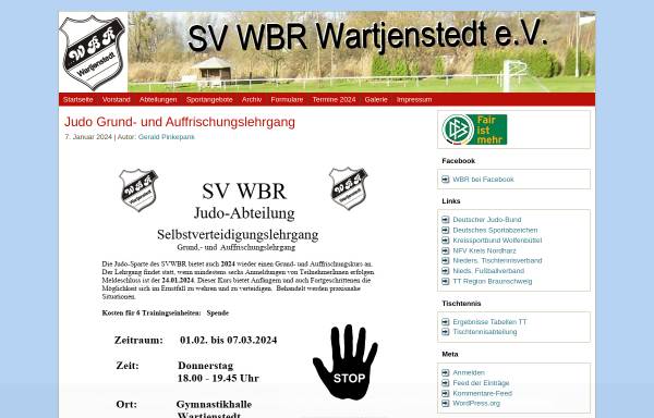 Vorschau von www.svwbr.de, SV WBR Wartjenstedt e.V.