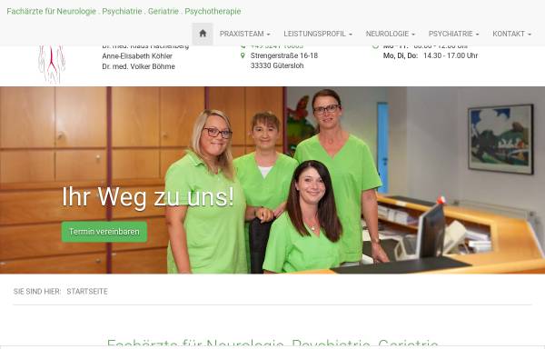 Vorschau von www.fachaerzte-neurologie-psychiatrie.de, Dr. med. Annette Haver und Dr. med. Klaus Hachenberg
