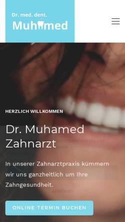 Vorschau der mobilen Webseite www.dr-muhamed.de, Dr. med. dent. Amin Muhamed