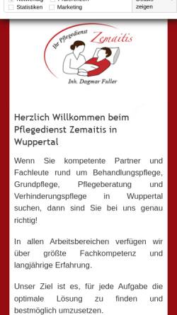Vorschau der mobilen Webseite www.pflegedienst-zemaitis.de, Pflegedienst Zemaitis