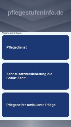 Vorschau der mobilen Webseite www.pflegestufeninfo.de, Servicebüro für Pflege, Inhaberin Judith Habel