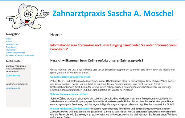 Vorschau von www.moschel-dent.de, Sascha A. Moschel, Zahnarzt