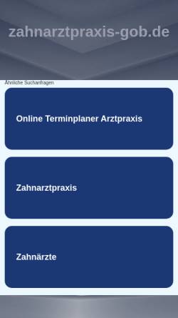 Vorschau der mobilen Webseite www.zahnarztpraxis-gob.de, Marianne Gob, Zahnarztpraxis
