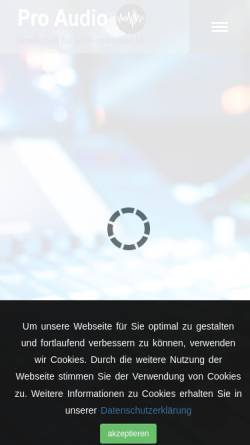 Vorschau der mobilen Webseite www.pro-audio.de, Pro Audio Gesellschaft für Audio-Promotion bR